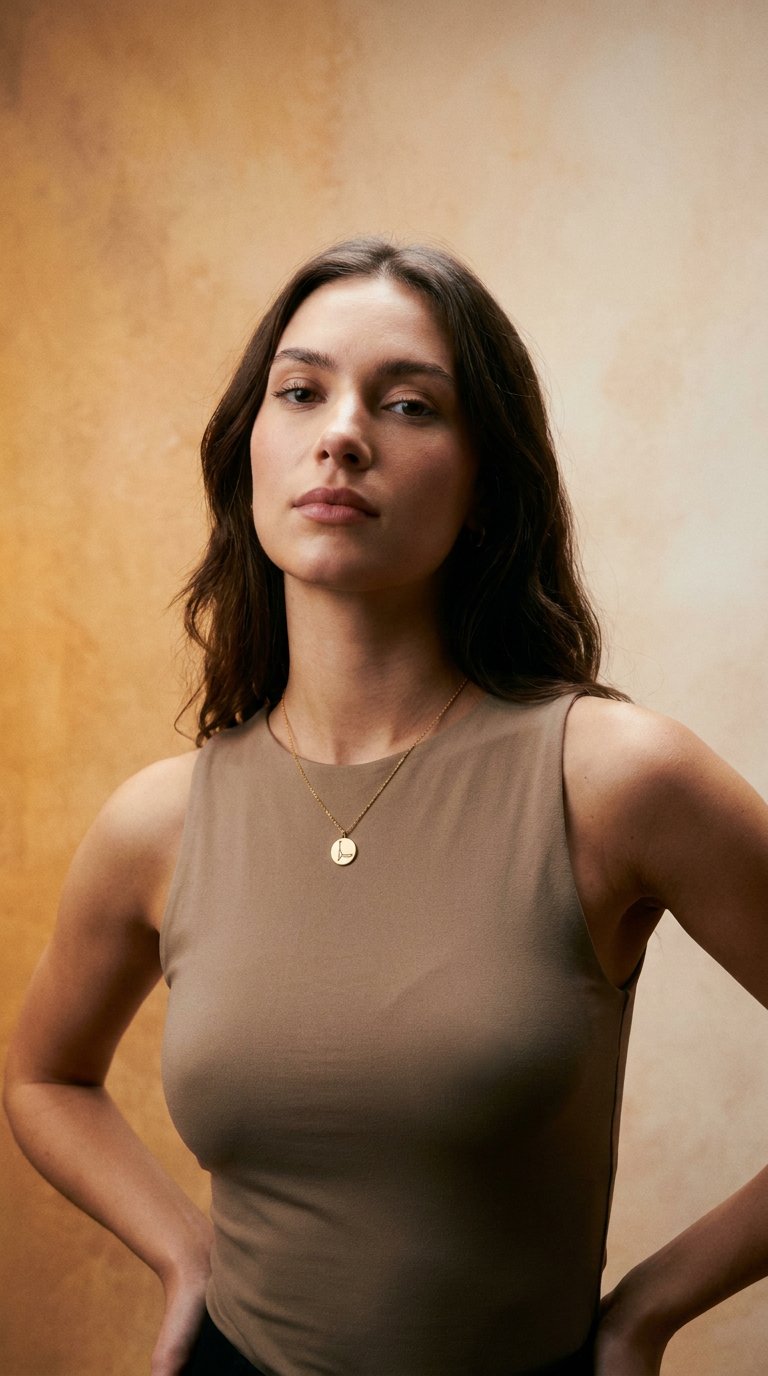 AI product shot of Linea - Smart posture necklace
