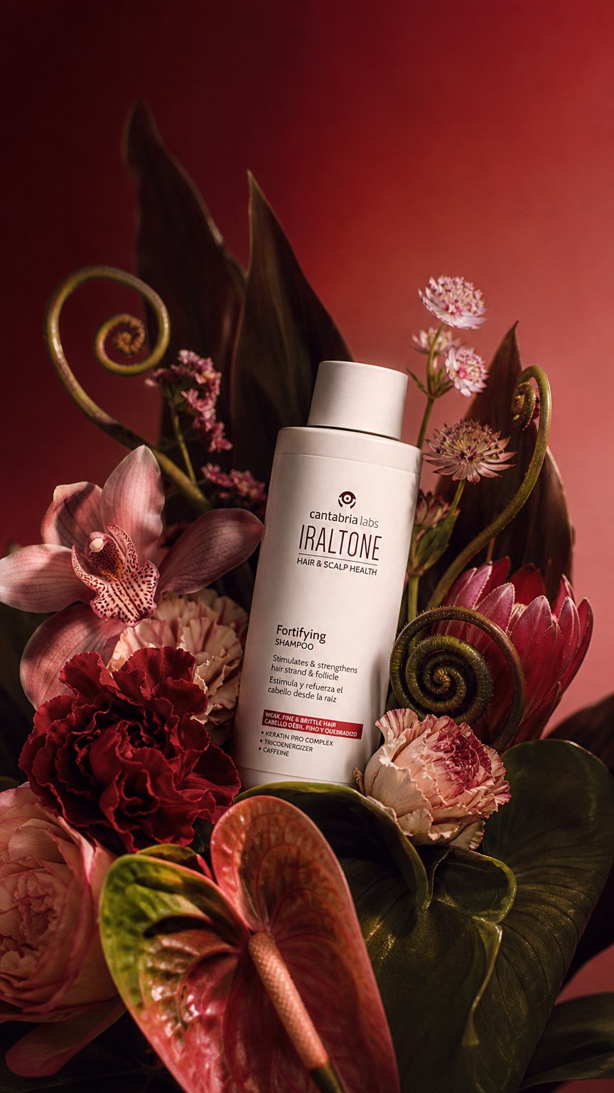 AI product shot of IRALTONE Fortifying Shampoo