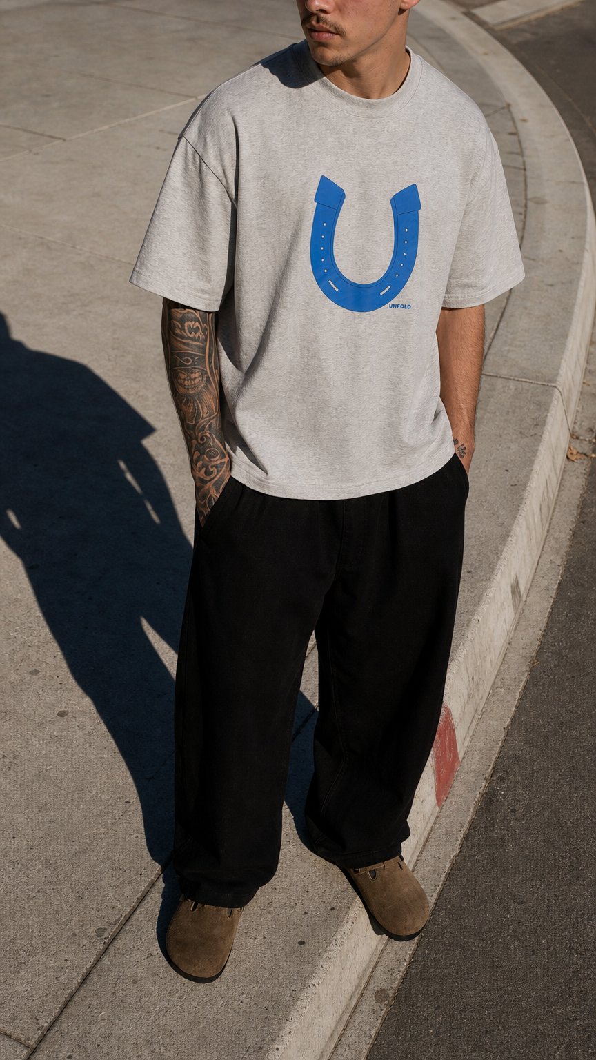 AI product shot of Grey Classic Tee