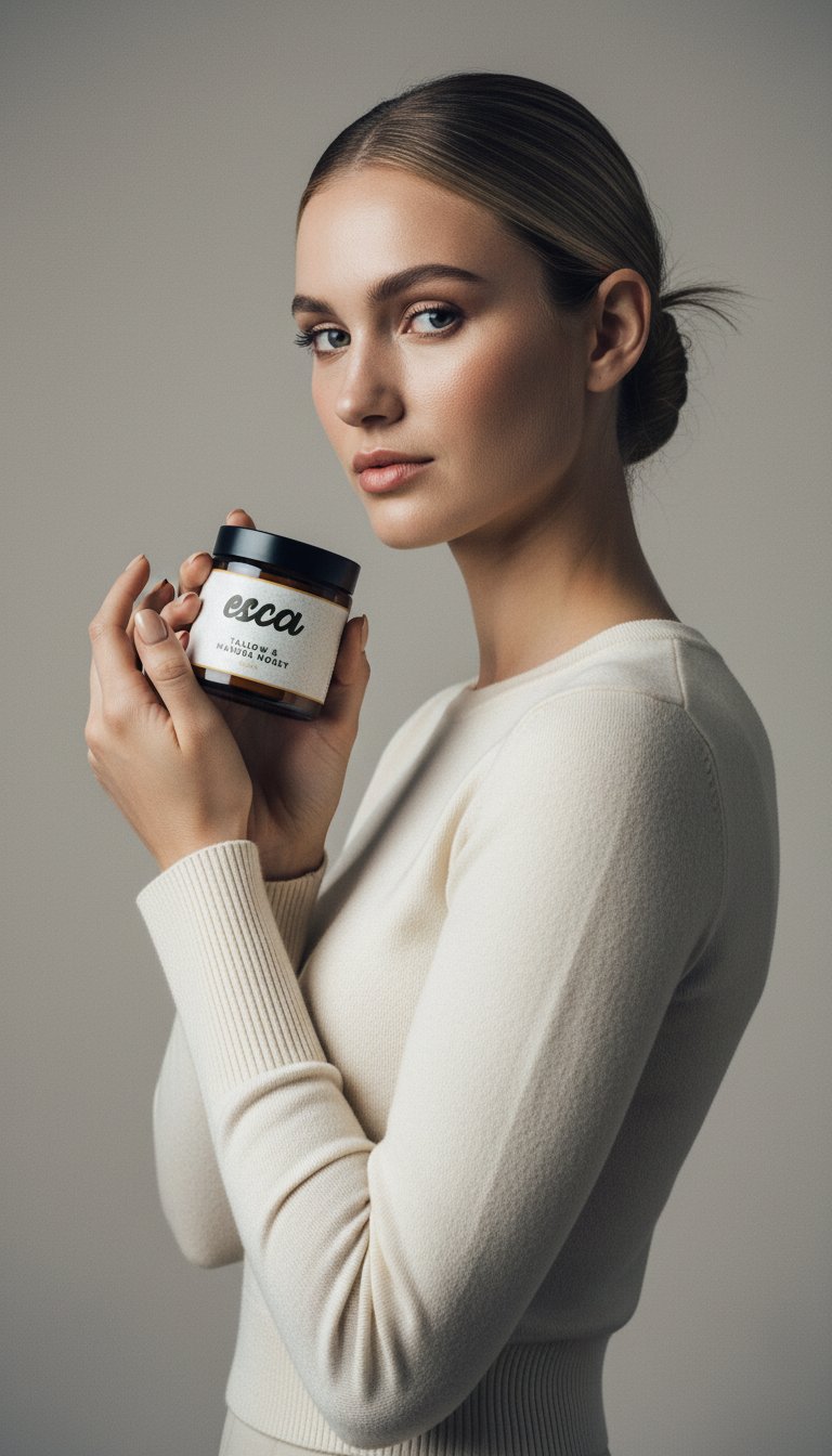 AI product shot of Tallow and Manuka Honey Balm