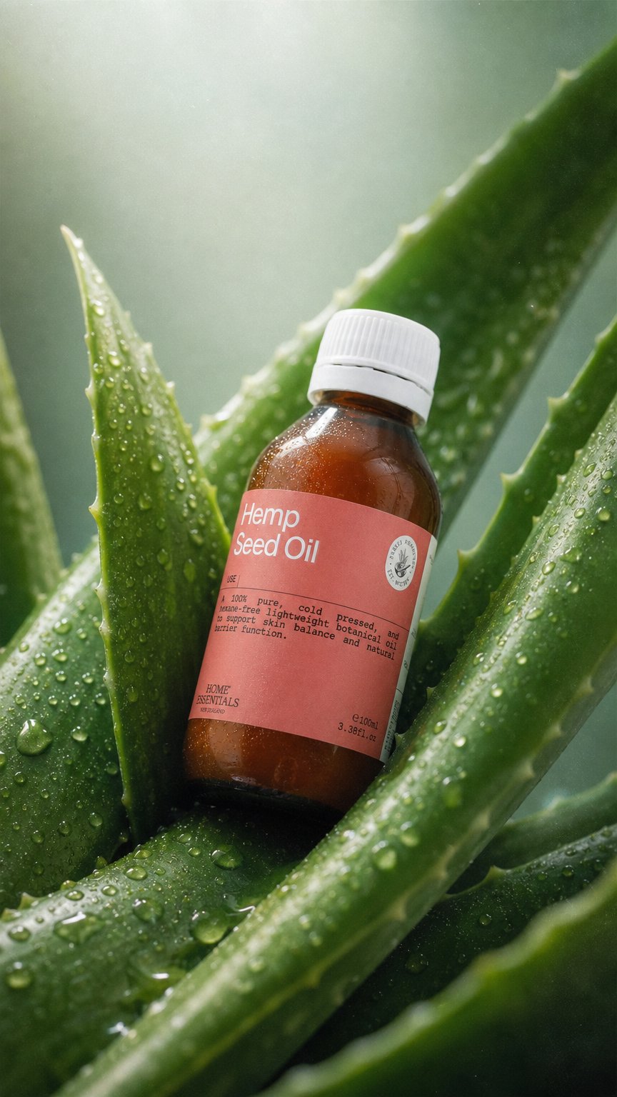 AI product shot of Hemp Seed Oil