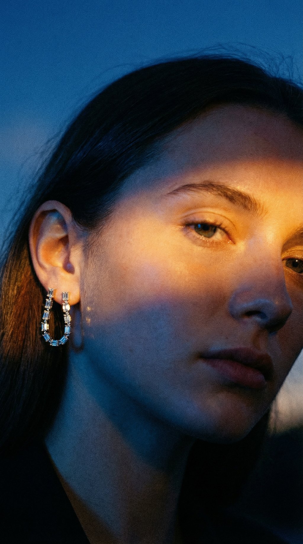 AI product shot of Emerald Tennis Double Piercing
