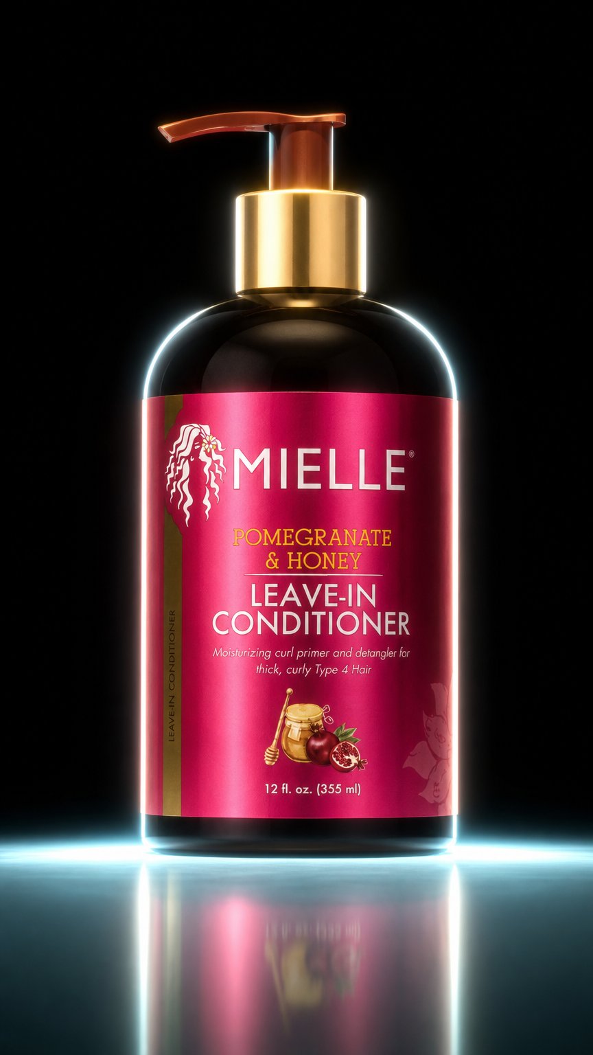 AI product shot of Mielle Organics Pomegranate Honey Leave-In Conditioner 355ml
