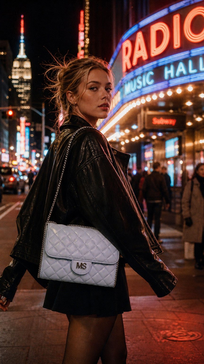 AI product shot of Medium MS Flap Bag
