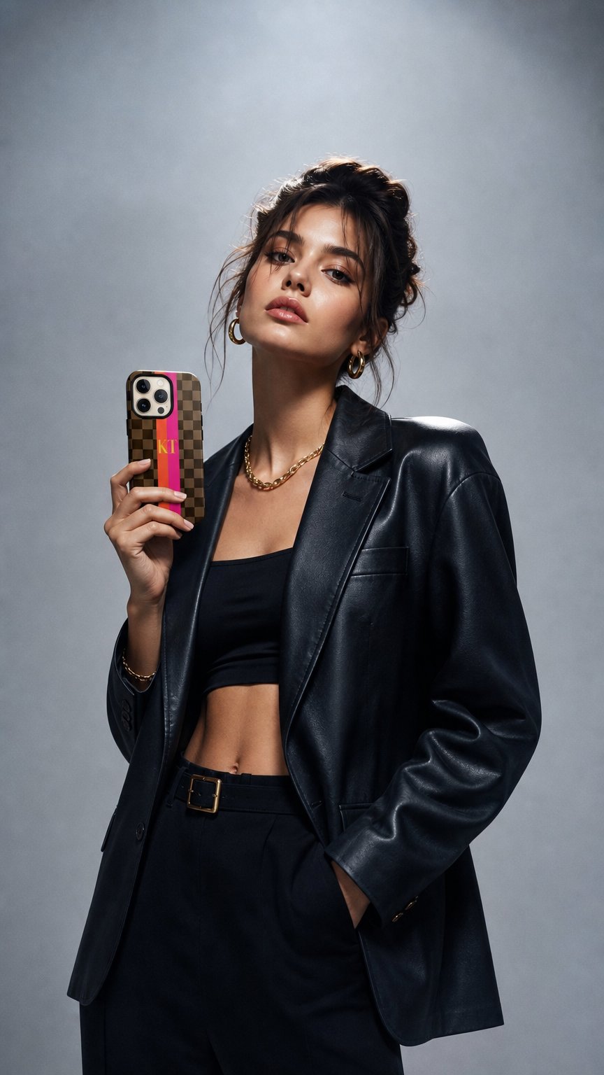 AI product shot of Personalized Initial Phone Case