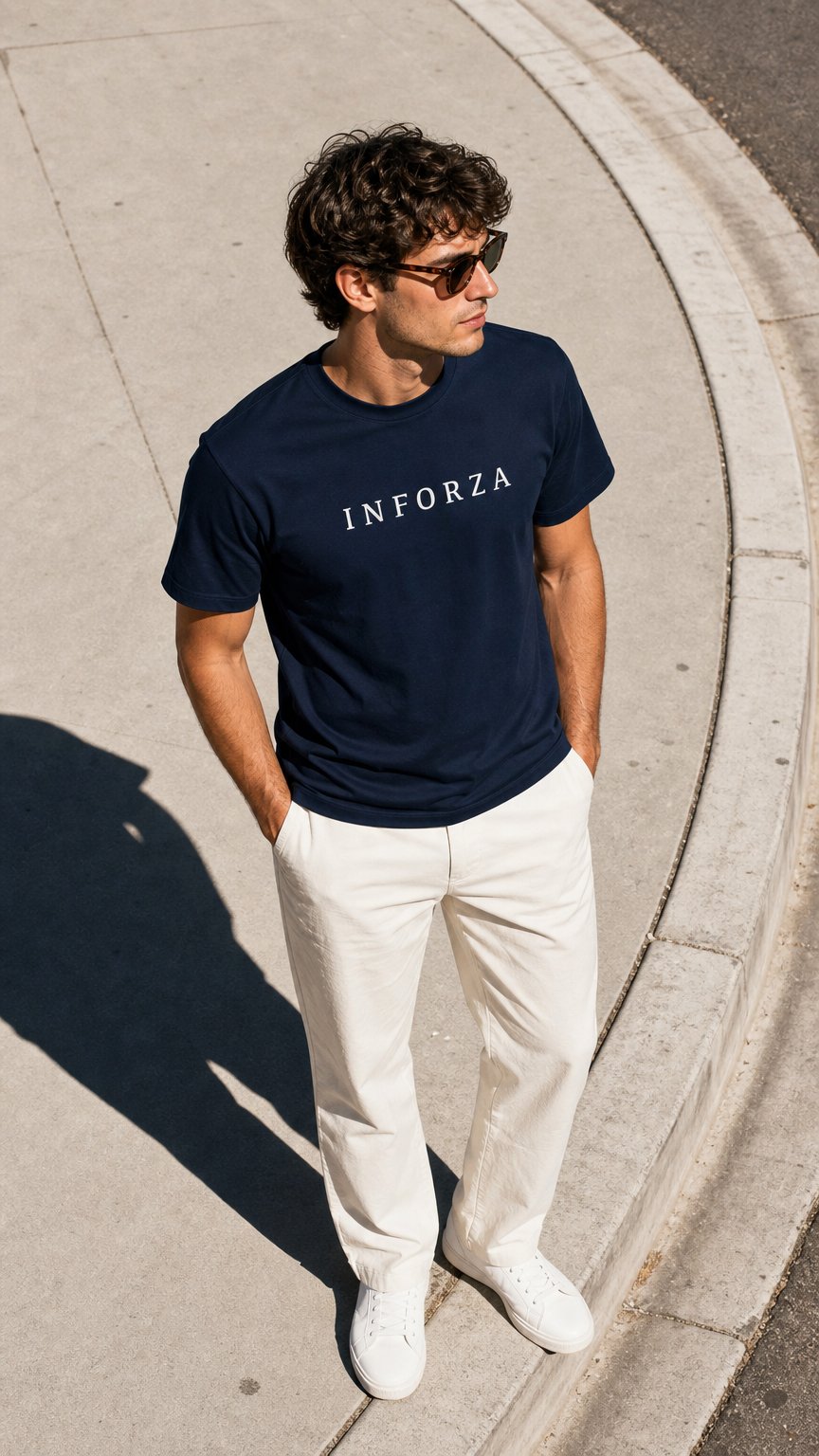 AI product shot of Inforza Logotype Men’s Performance T-Shirt