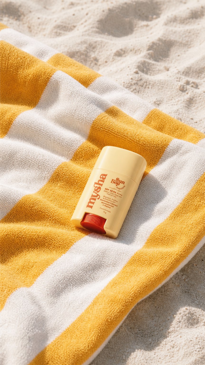 AI product shot of SunBop Sunscreen Stick