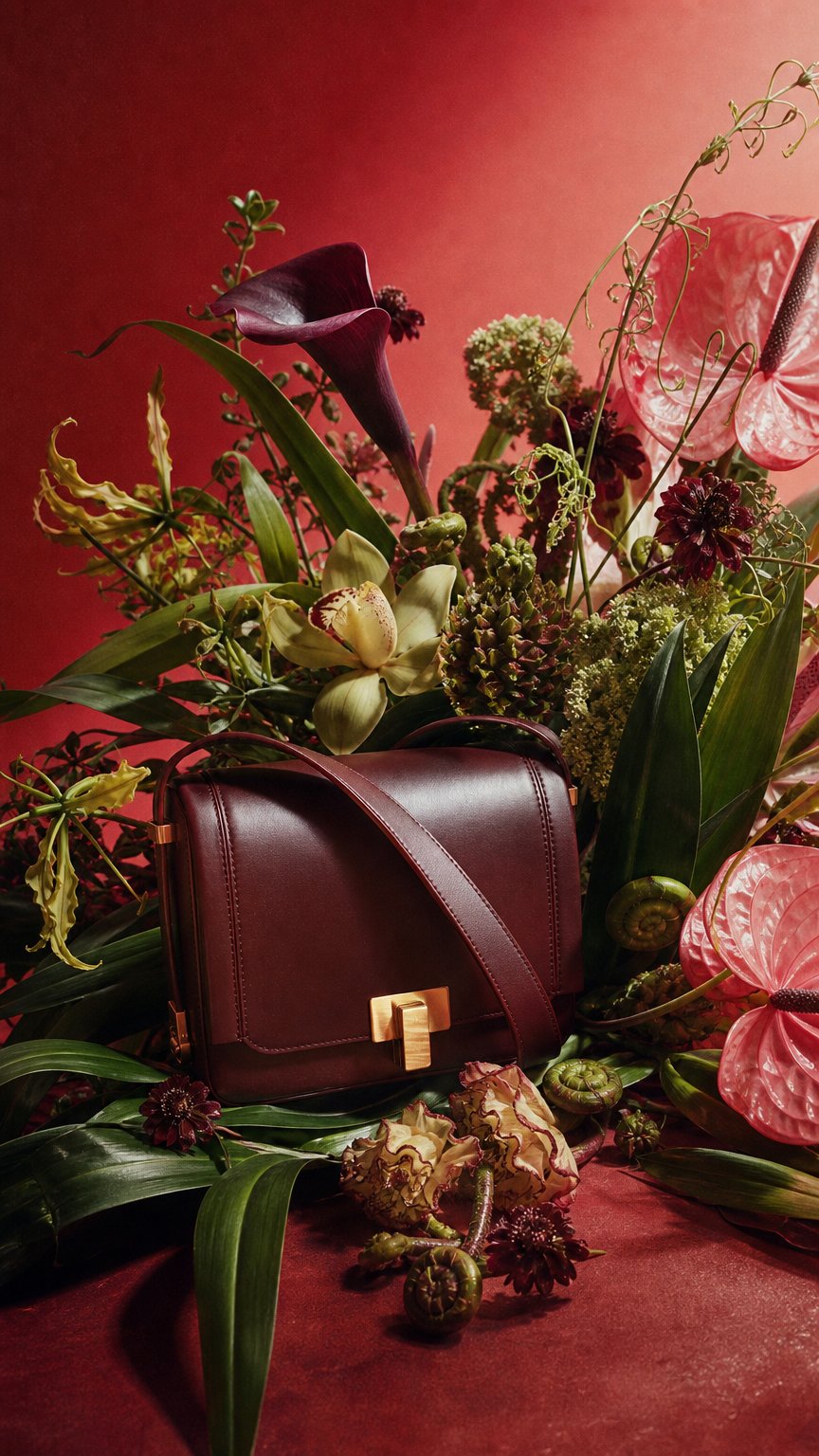 AI product shot of MINI PALAIS ROYAL BORDEAUX HANDBAG