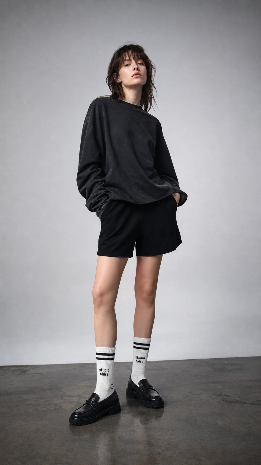 AI product shot of SMILING CREW SOCKS