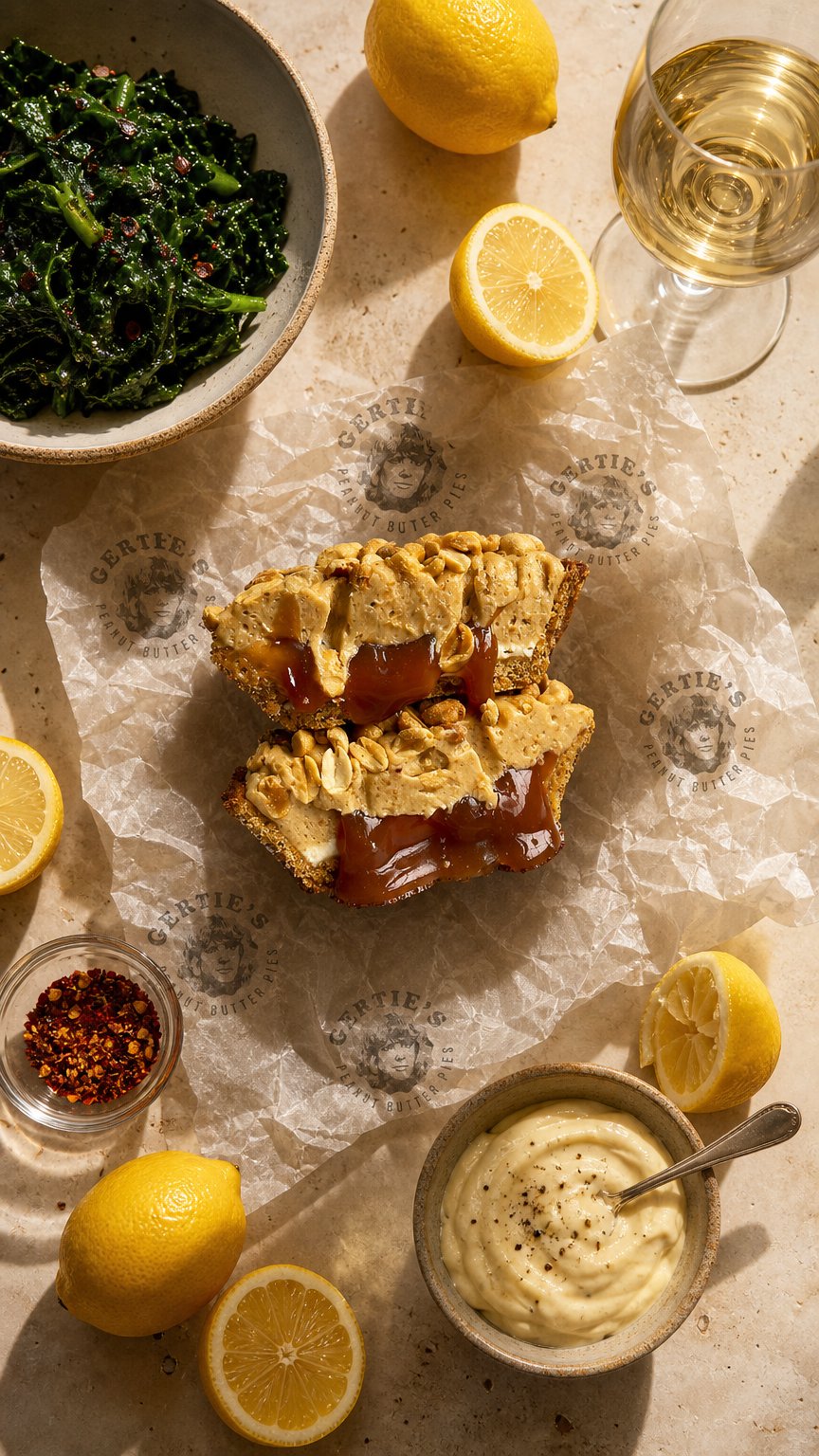 AI product shot of Gertie's Peanut Butter Pies