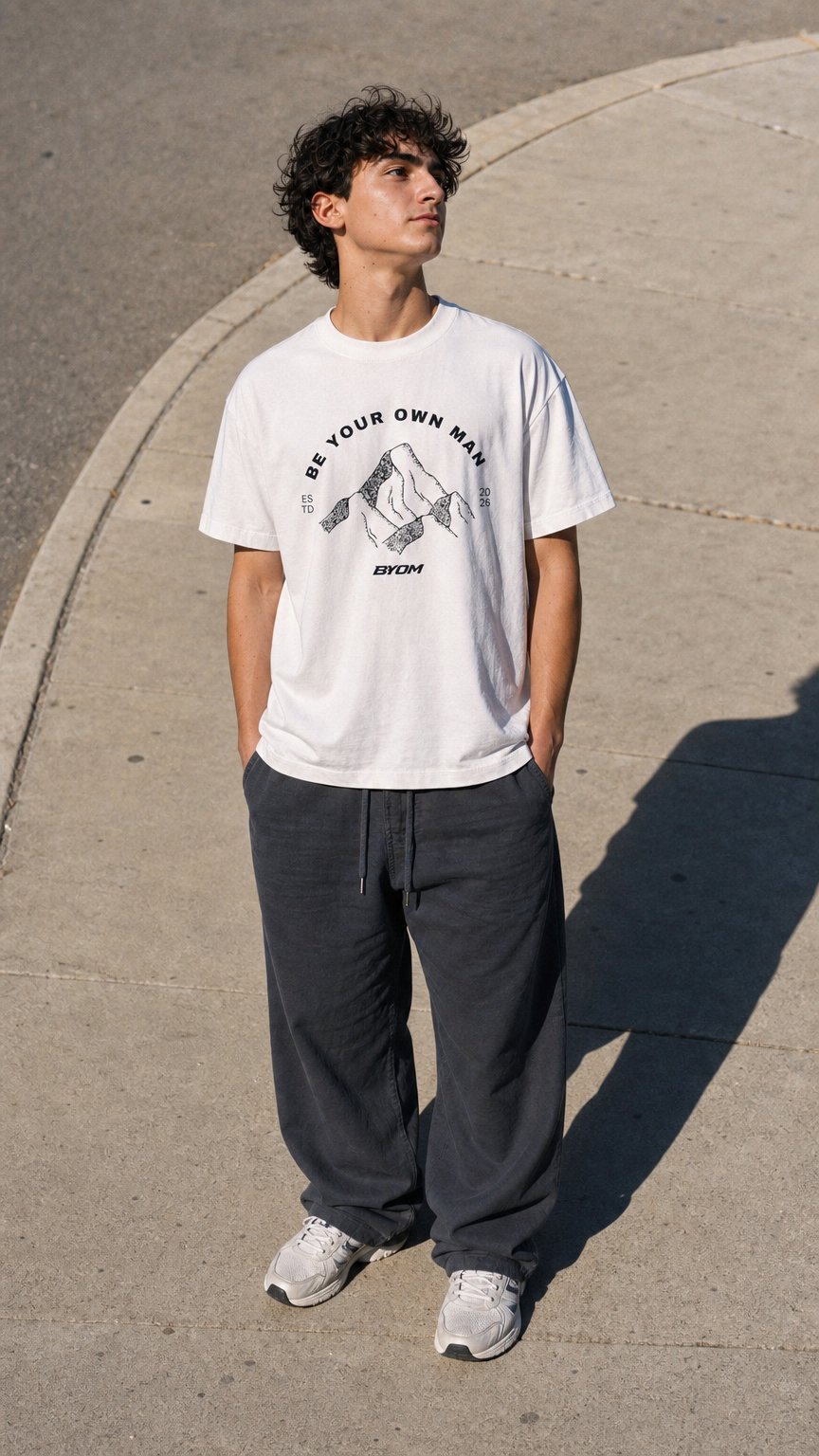 AI product shot of BYOM Legacy Tee