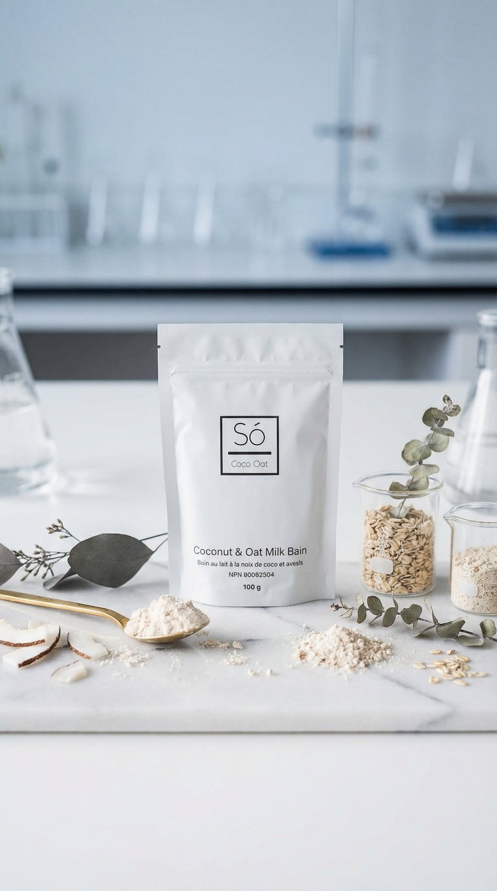 AI product shot of Coco Oat Sóak