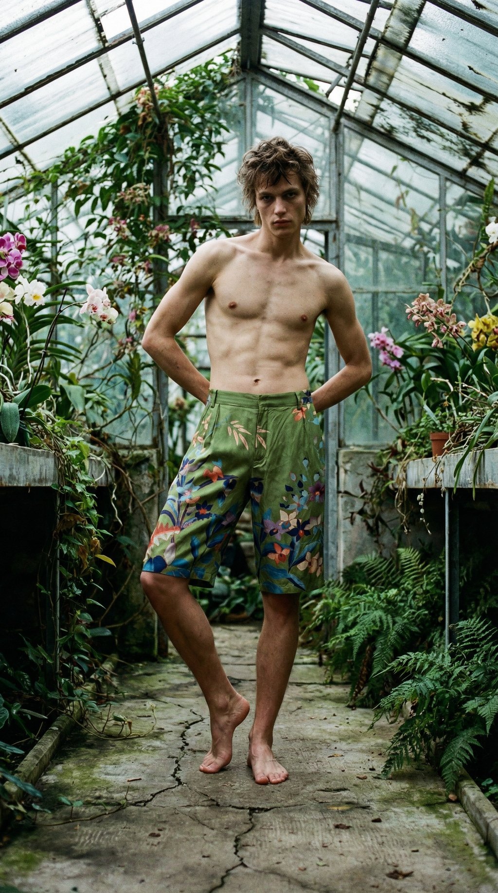 AI product shot of Etro Flowered Bermuda shorts