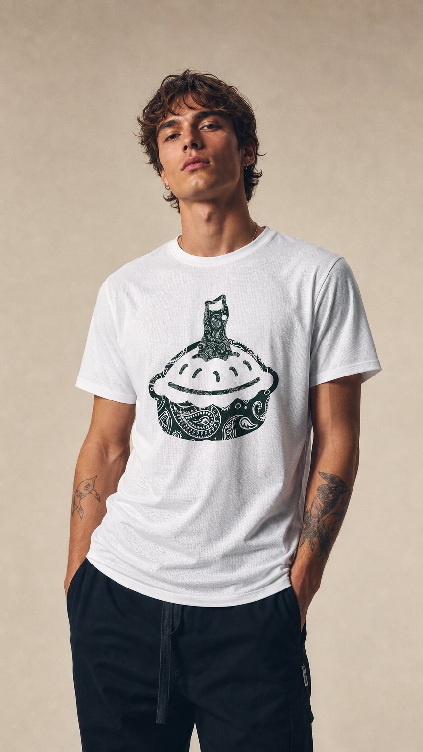 AI product shot of Green Bandana Tech