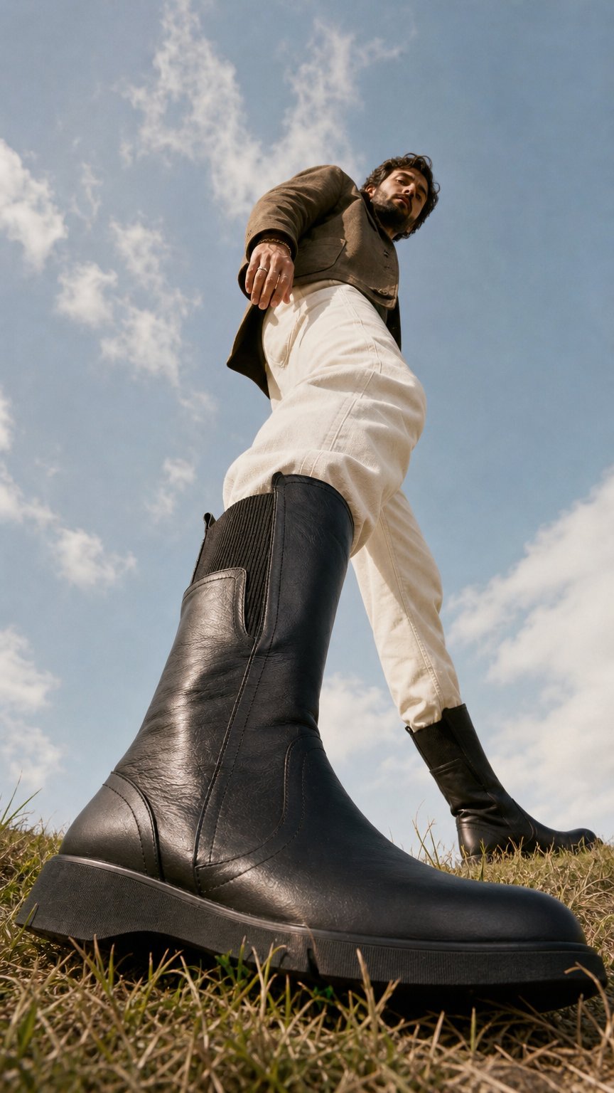 AI product shot of Tall Boot BLACK