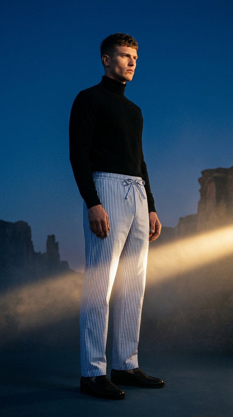 AI product shot of Yacht Club Striped Pants