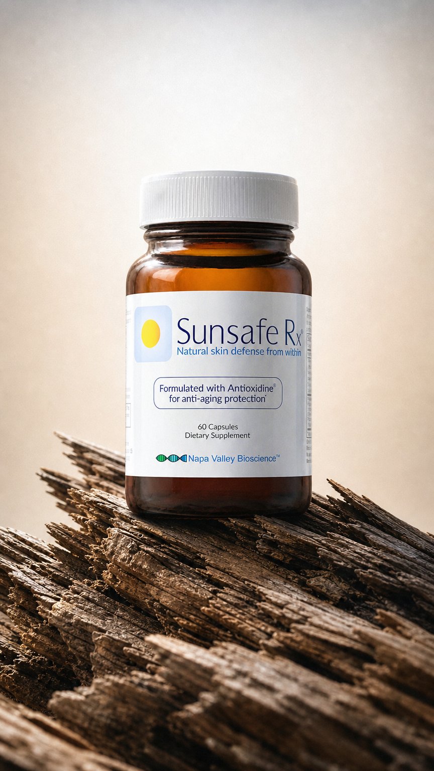 AI product shot of Sunsafe Rx: Natural Anti-Aging Protection