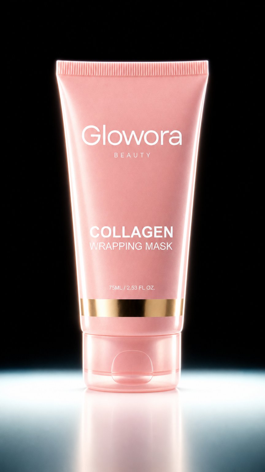 AI product shot of Bio-Collageen Masker + Kwast