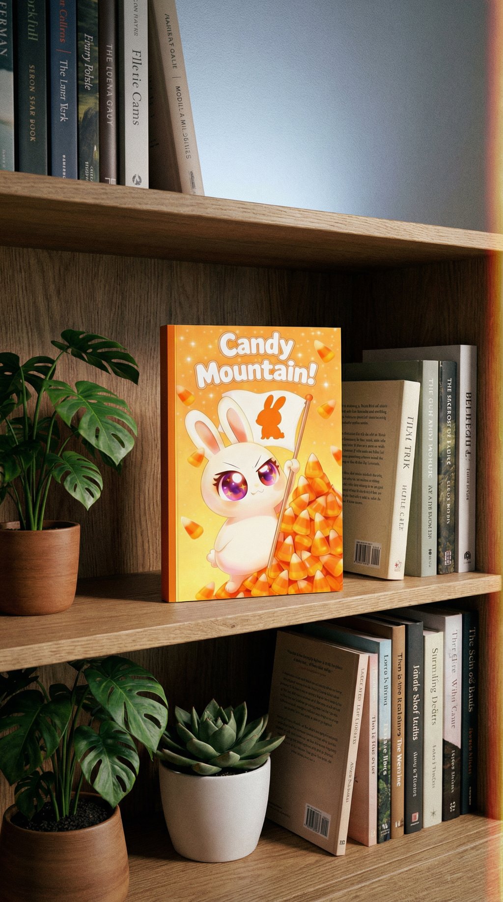 AI product shot of Hoppy Day Kawaii Orange Bunny Notebook Journal
