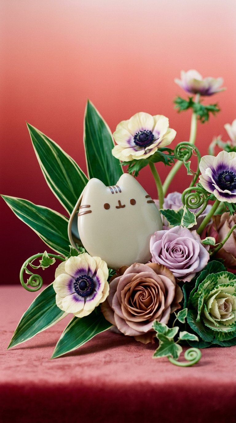 AI product shot of Składane lusterko kompaktowe Pusheen The Cat