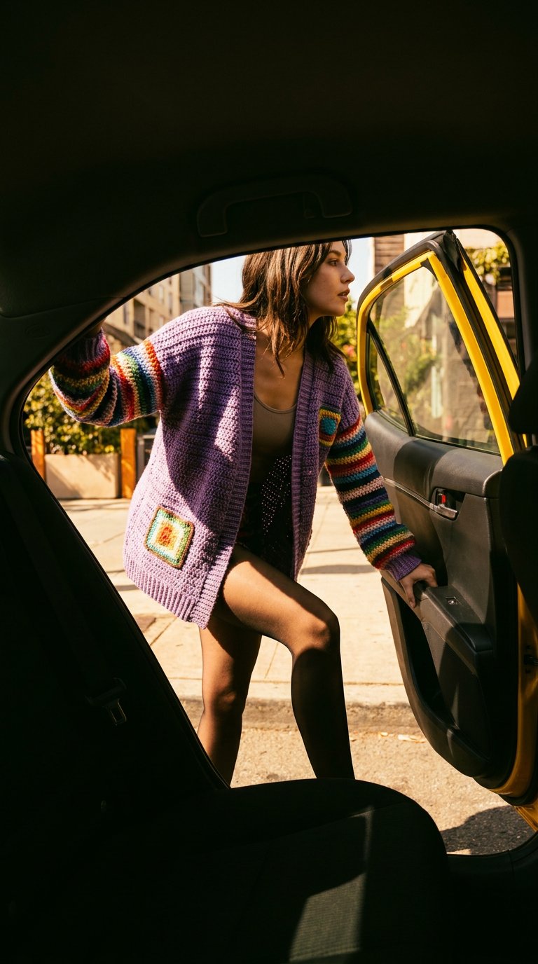 AI product shot of Ibiza Crochet Cardigan