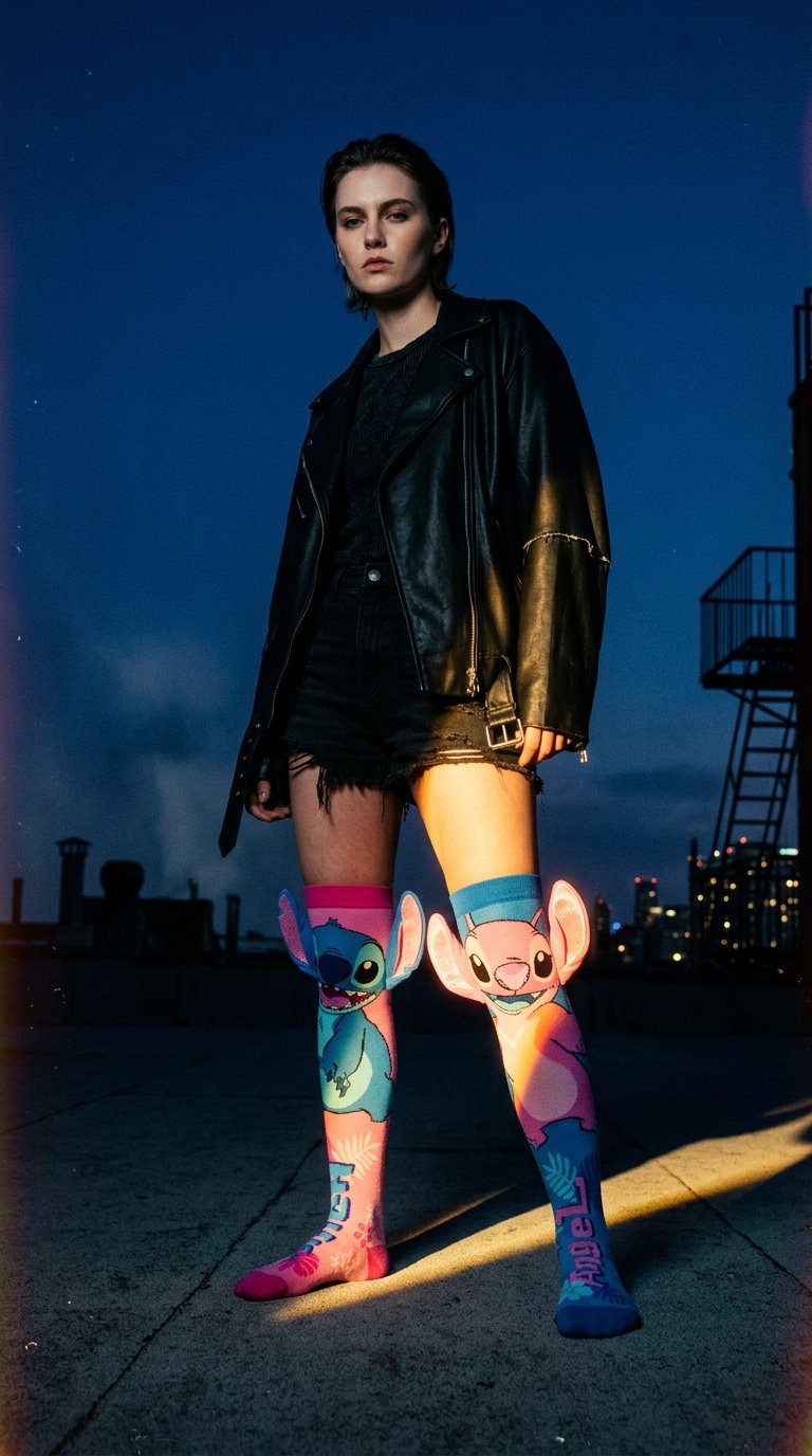 AI product shot of Disney Socks