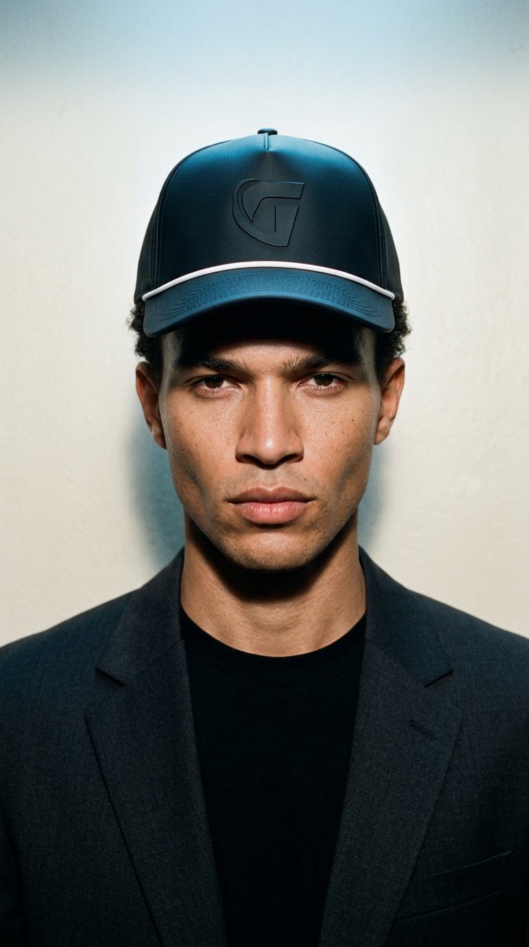 AI product shot of Branded Bills Curved 5 Panel Rope Hat
