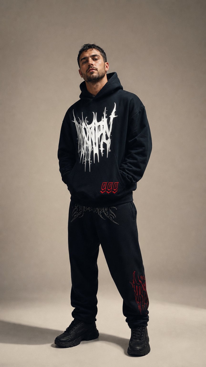 AI product shot of MK - II REFLECTIVE HOODIE