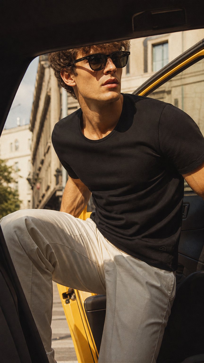 AI product shot of STRONG PACK TEE SHORT (BLACK)