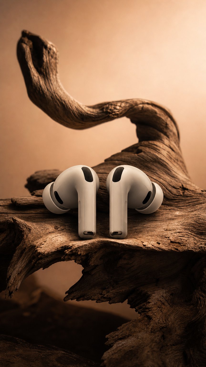 AI product shot of Apple AirPods Pro 3
