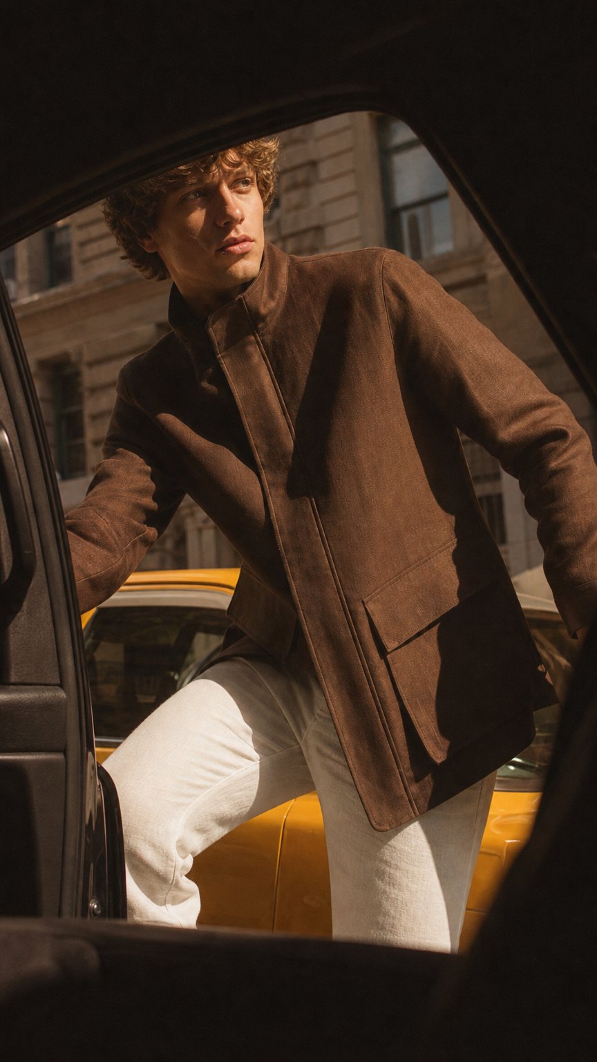 AI product shot of TUCKER LINEN JACKET
