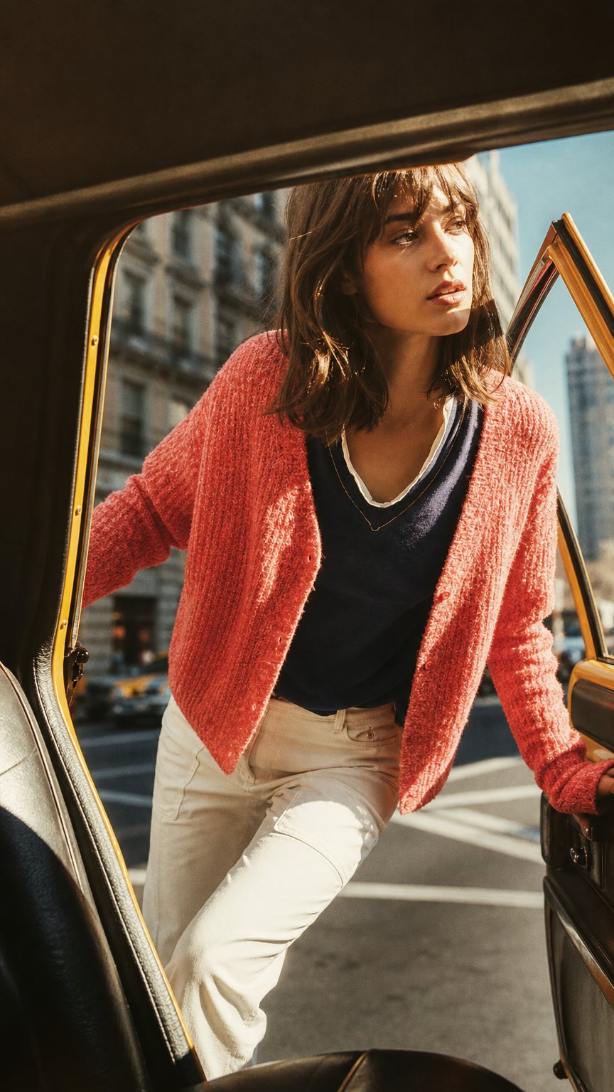AI product shot of American Vintage NUG19A cardigan