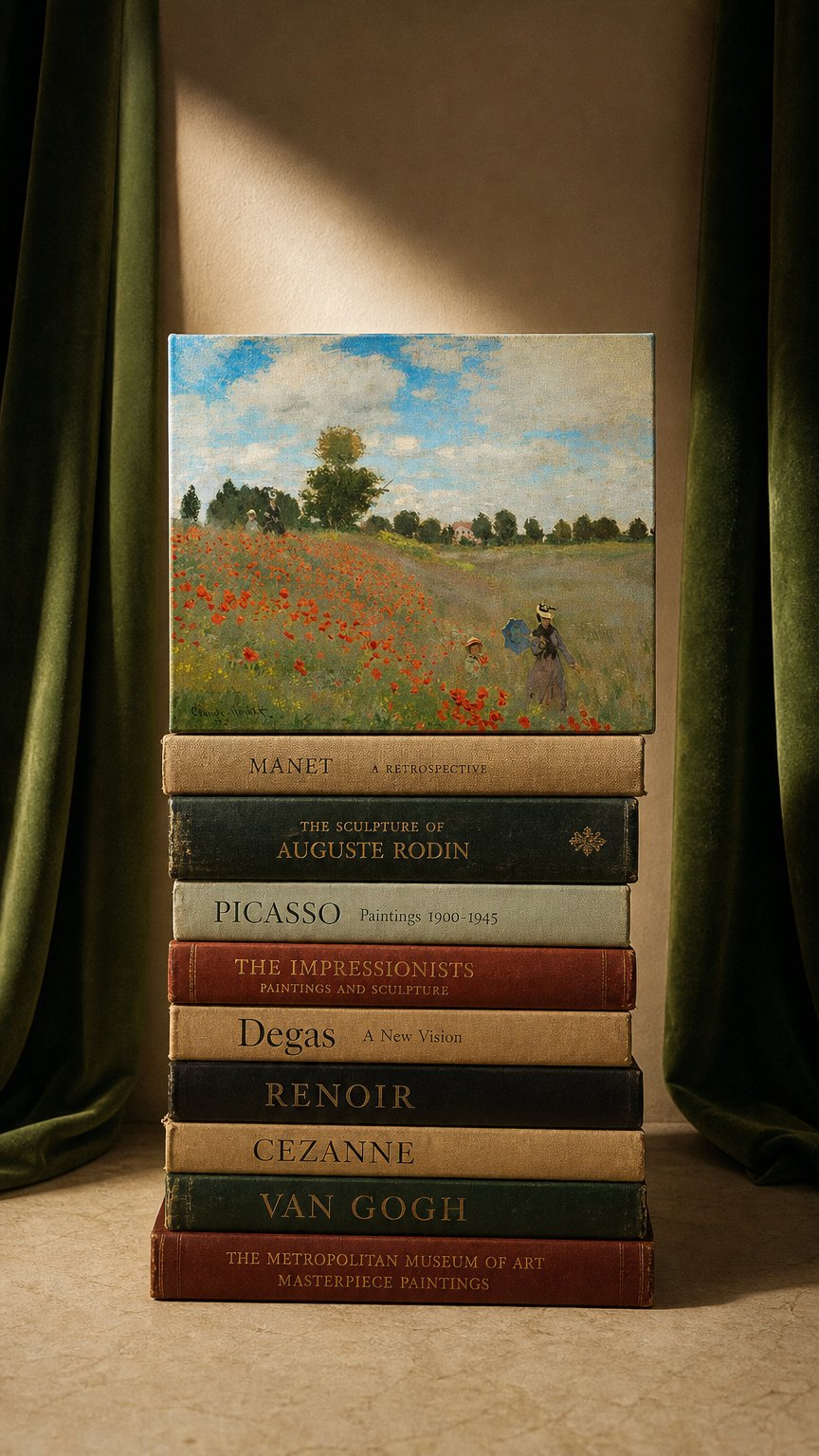 AI product shot of Mohnfeld bei Argenteuil von Claude Monet