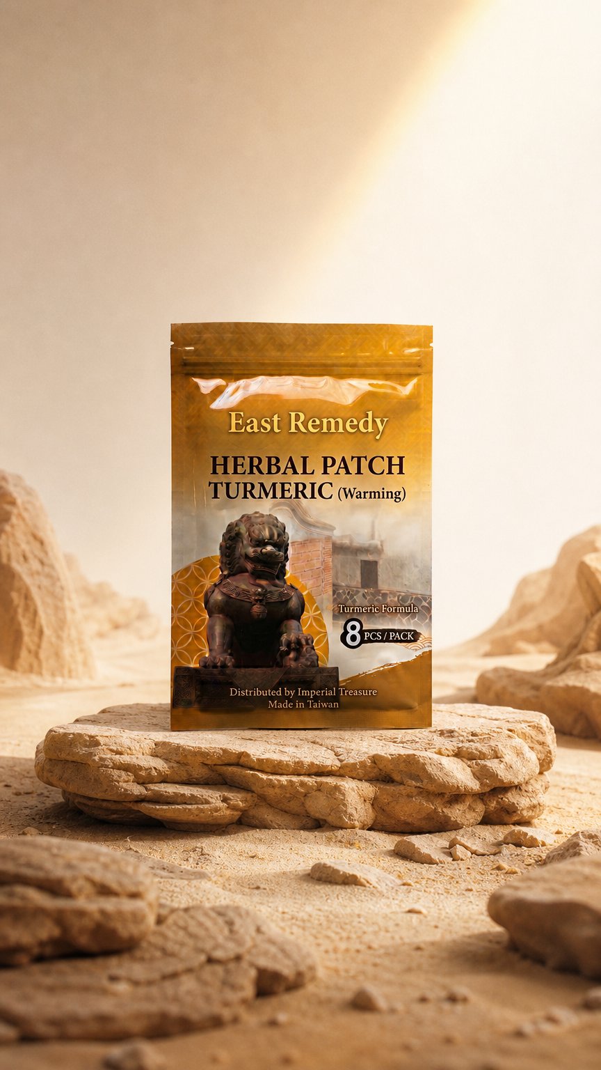 AI product shot of Herbal Patch · Turmeric - warming