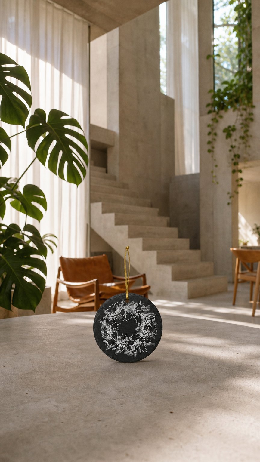 AI product shot of Personalised Engraved Illustration Ornament