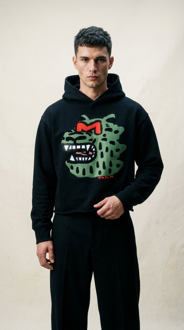 AI product shot of Zilla Hoodie