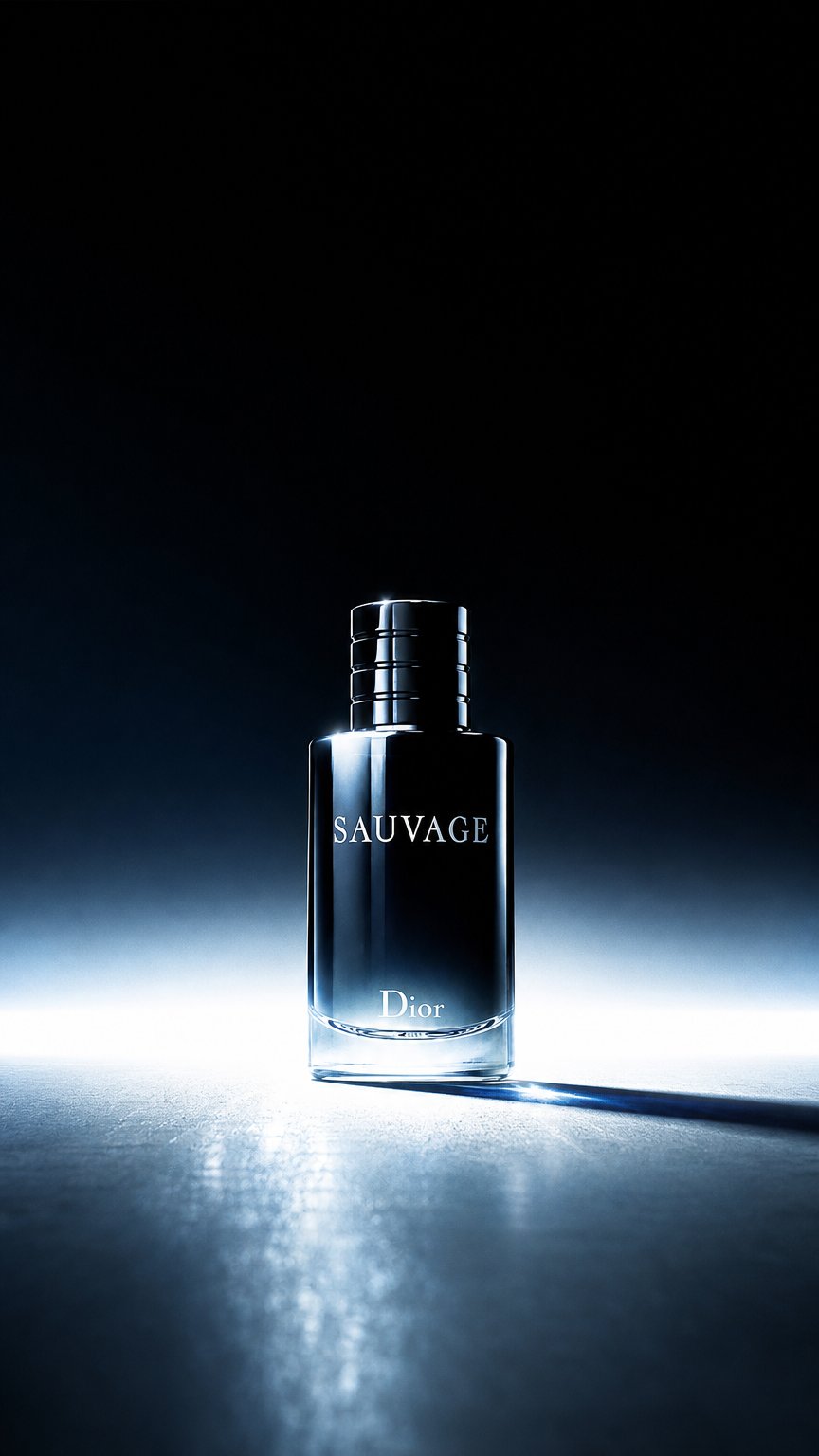 AI product shot of Christian Dior Sauvage 100ml Parfum