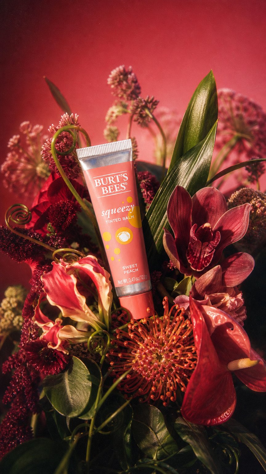 AI product shot of Squeezy Tinted Balm