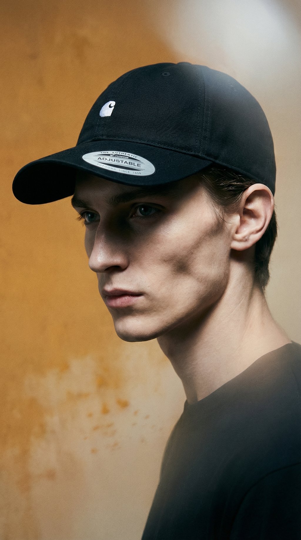 AI product shot of Carhartt WIP Madison Logo Cap Black/White