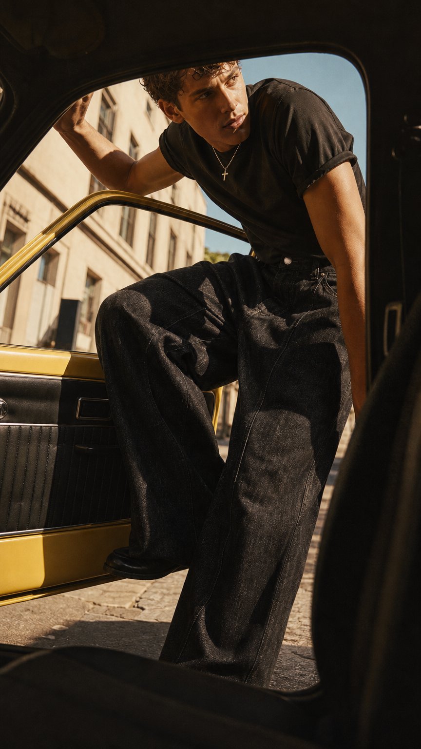 AI product shot of A PAINLESS KRUEL WORLD Baggy Jeans