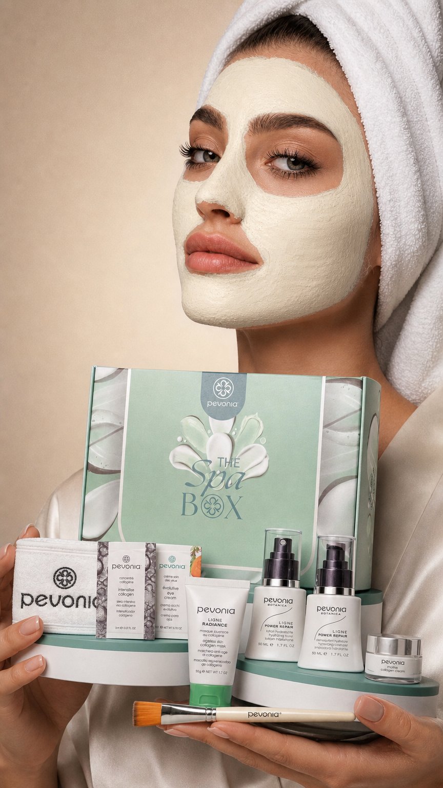 AI product shot of The Spa Box - Collagen Repair Discovery Kit