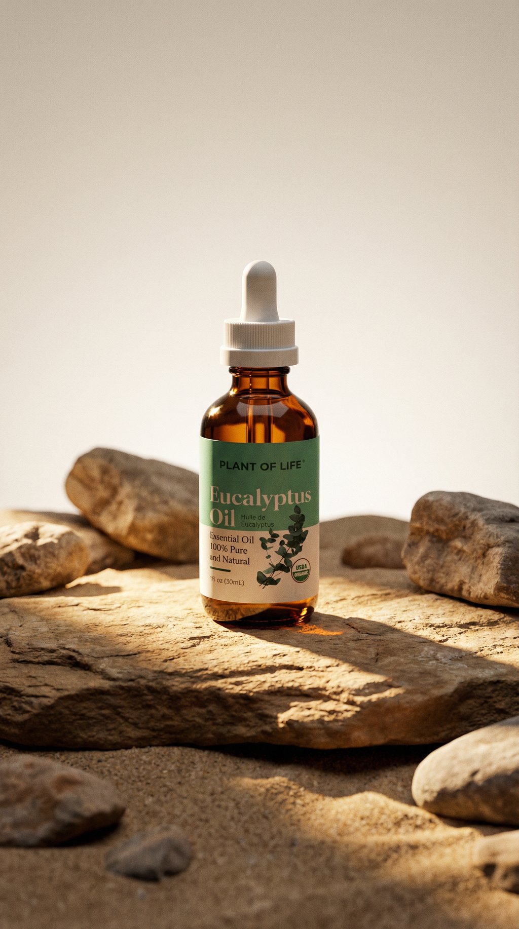 AI product shot of Eucalyptus Essential Oil (Organic)