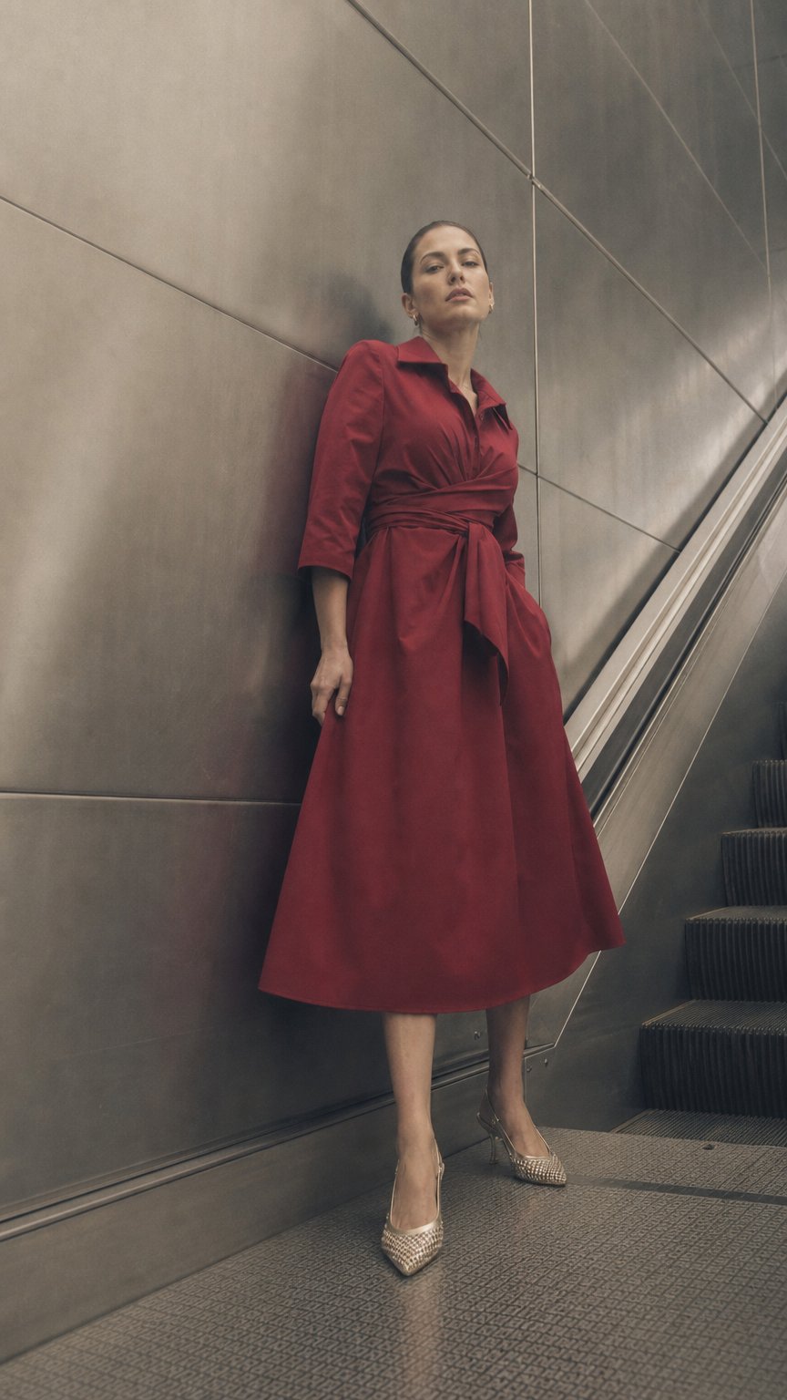 AI product shot of Abito “Olivia Rosso”