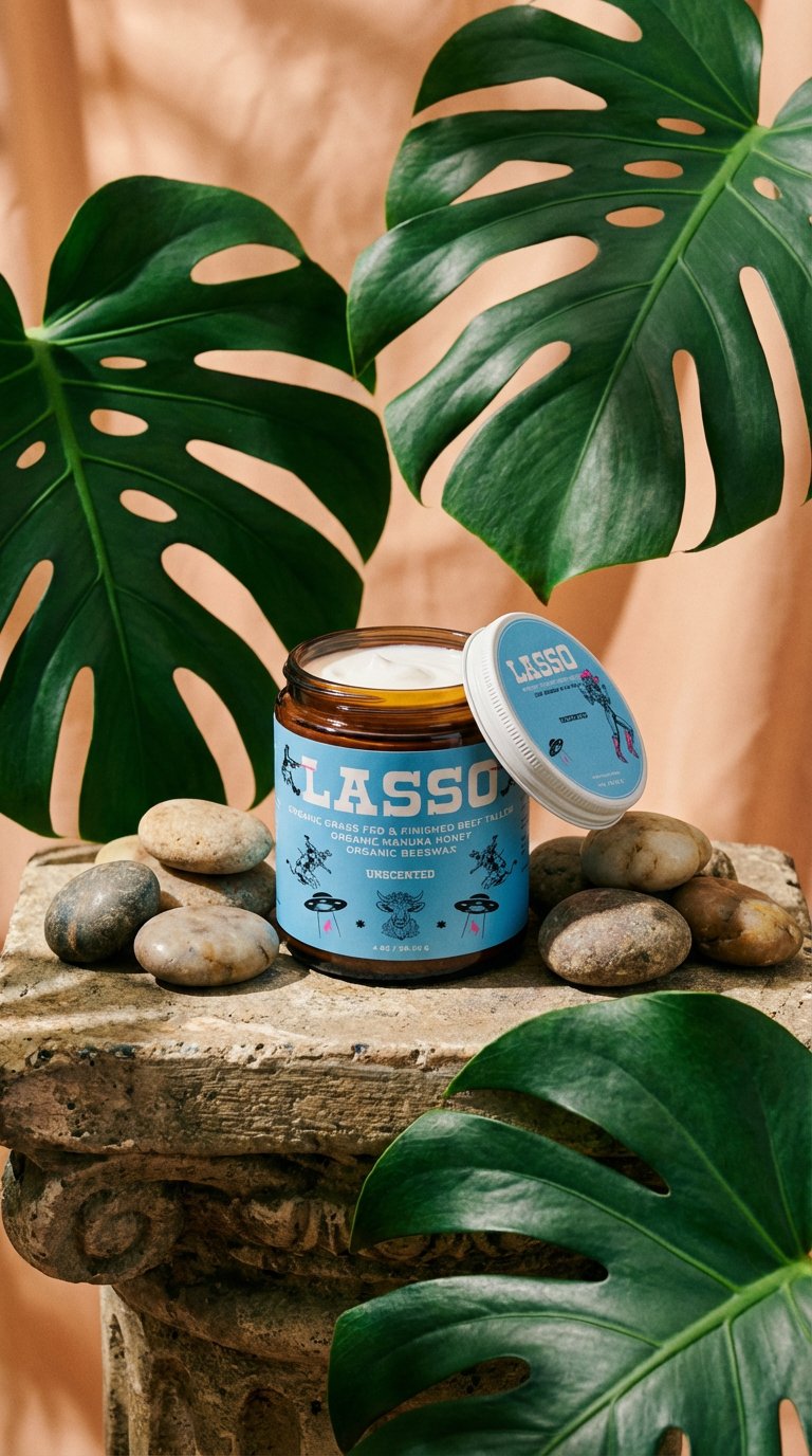 AI product shot of Organic Tallow & Manuka Honey Moisturizer