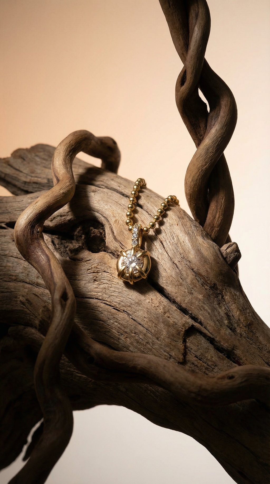 AI product shot of Solar Drop Round Charm