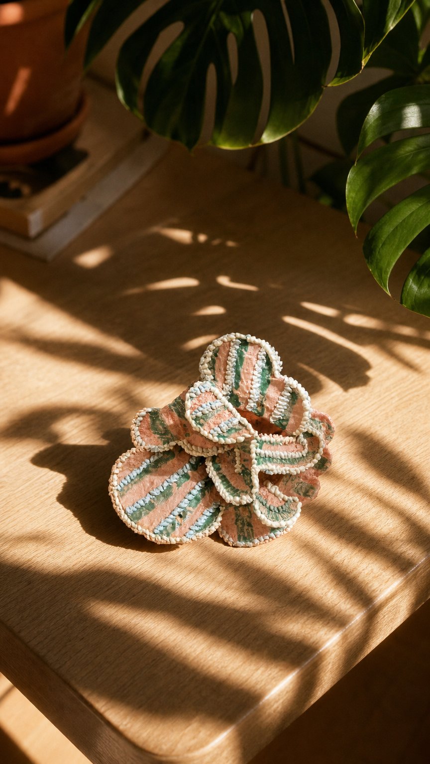 AI product shot of Wall Flower (Pink/Green)
