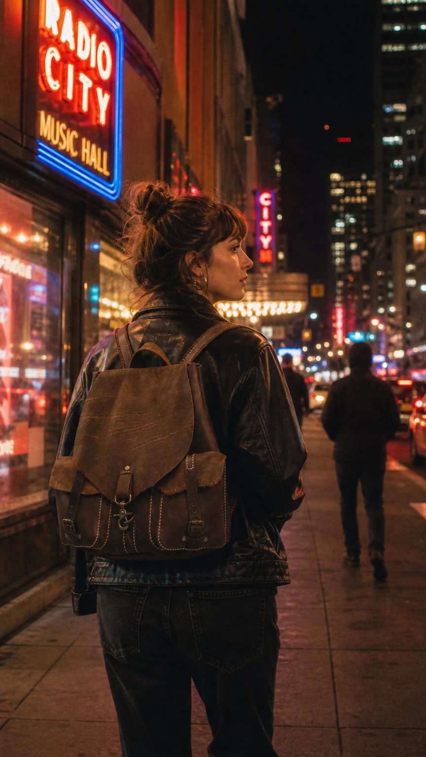AI product shot of The Marceline Backpack - Brown