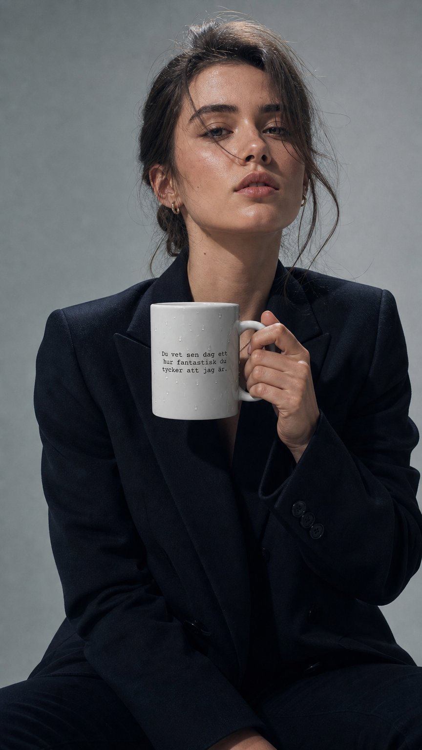 AI product shot of Ludwig: Du vet... Mugg #2