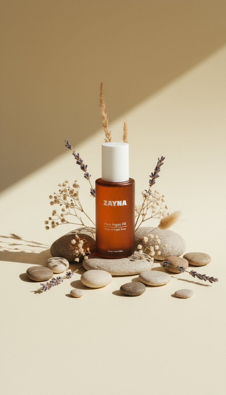 AI product shot of Pure Argan Oil