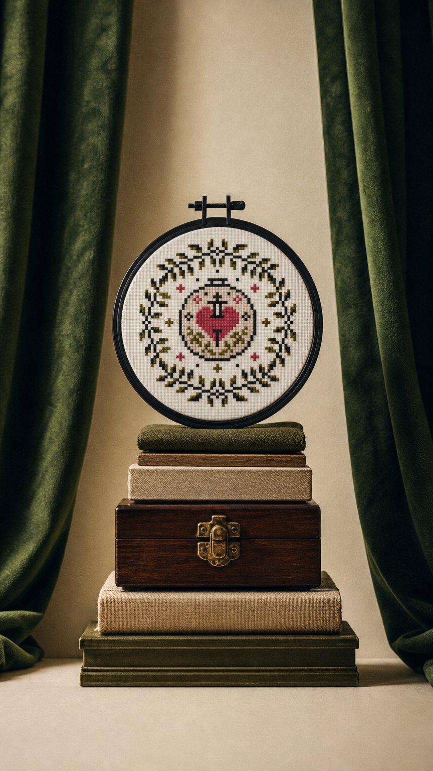 AI product shot of 'The Craft' Cross Stitch Kit